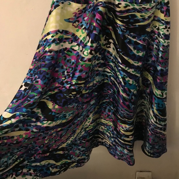 form fitting Mermaid colorful Elegant Dress sz 10 - Picture 6 of 8